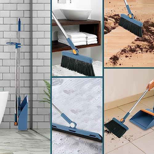 Broom and Dustpan Set for Home, 180° Rotating Broom Combo - Image 6