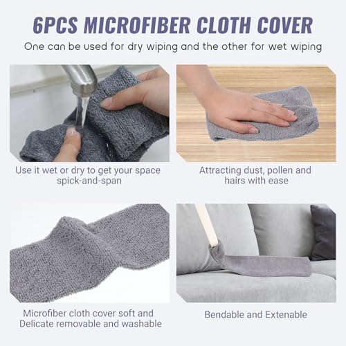 6pcs Gap Duster Covers Retractable Gap Dust Cleaner Cloth Flexible Refill - Image 4
