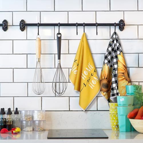 Bencailor 4 Pcs Sunflower Kitchen Towels Floral Hand Dish Towels Gift - Image 6