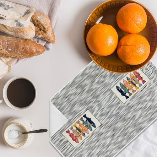 Abstract Colorful Fish Kitchen Towels 16x24 Inch - Image 3