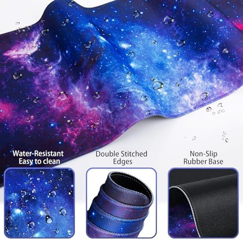 Mouse Pad Galaxy with Wrist Rest, 4-in-1 Large Mousepad Keyboard - Image 3