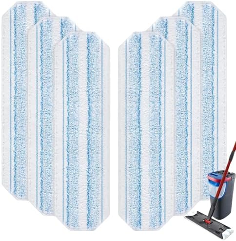 6 Pack Microfiber Mop Pads for O-Cedar H2prO Flat Mop System, Washable and by BYOFI