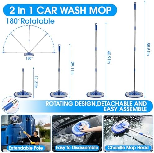 36Pcs Blue Car Wash Detailing Kit，Car Cleaning Set - Image 4