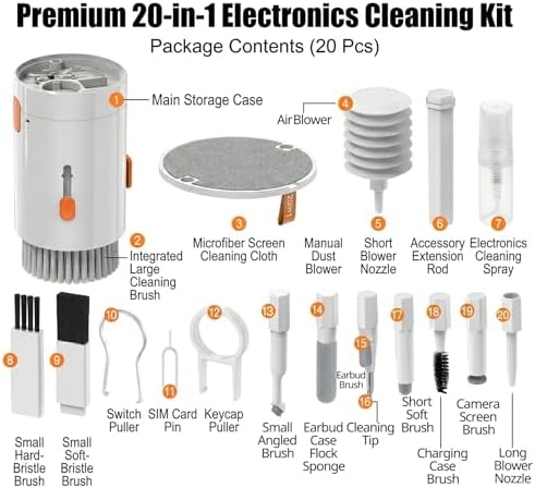 20-in-1 Keyboard & Computer Cleaning Kit, Airpod & Phone & Laptop Cleaner - Image 5