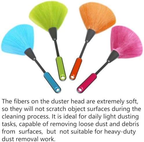 4 Pack 10 inch Microfiber Duster, Feather Duster, Grips Microfiber Delicate - Image 4