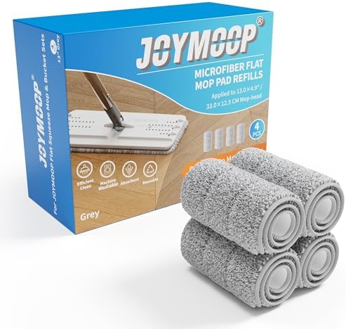JOYMOOP Microfiber Flat Mop Pads, Washable Replacement Pads by JOYMOOP