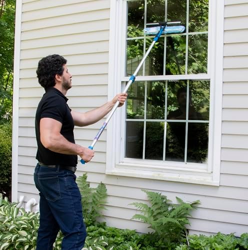 Unger Professional 2-in-1 Squeegee and Scrubber, 14” Window Cleaning Tool and - Image 2