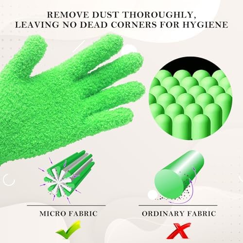 Evridwear 5 Pairs Microfiber Dusting Gloves - Image 2