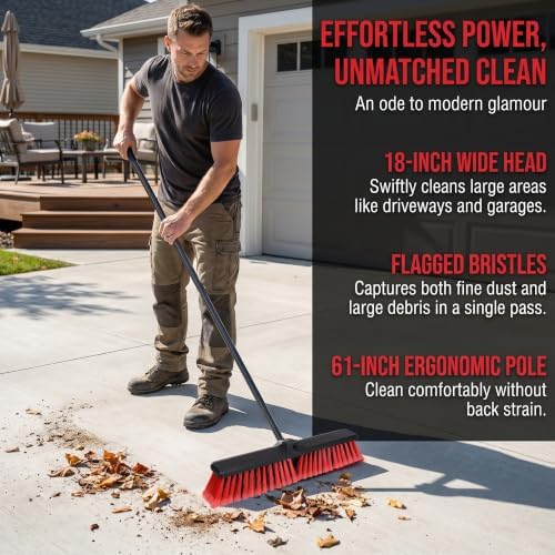 18" Heavy Duty Push Broom - Image 3