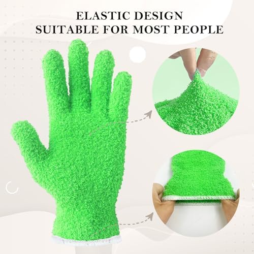 Evridwear 5 Pairs Microfiber Dusting Gloves - Image 3
