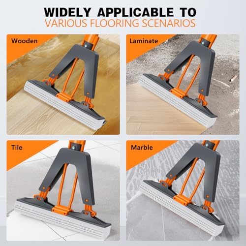 Masthome PVA Sponge Mop with 3 Replaceable Absorbent Heads - Image 6