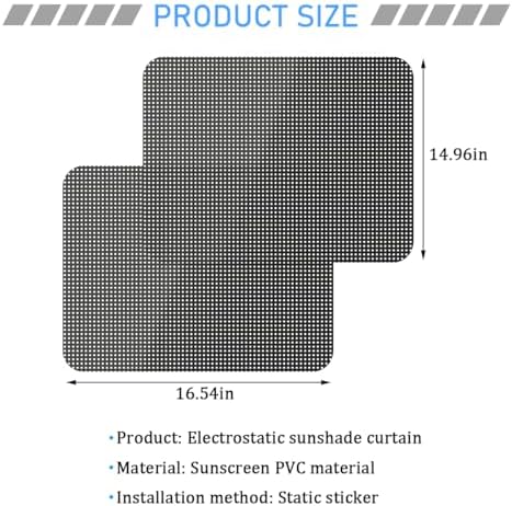 2PCS Car Side Window Sunshade Static Cling UV Protector - Image 2