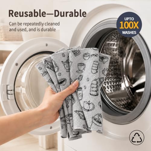 Microfiber Cleaning Cloth Roll, 20 Pack Tear Away Reusable Microfiber Towels - Image 5