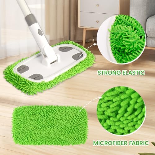 Sweeper Mop System with 3 Reusable Microfiber Mop Pads - Image 4