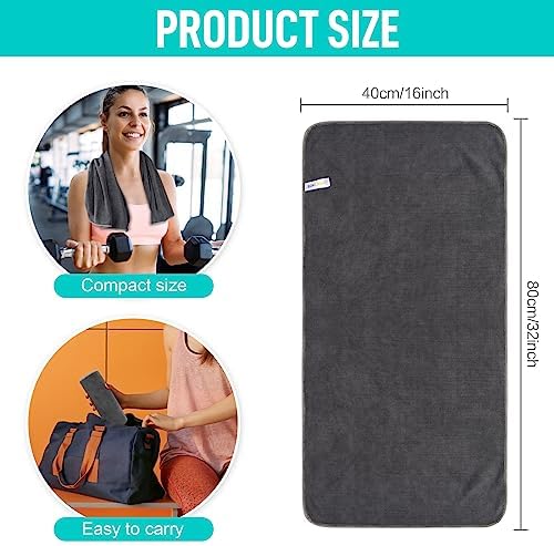 SINLAND Microfiber Gym Towels, Workout Sweat Towel 16x32In - Image 3