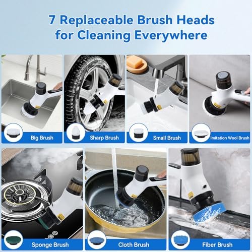OTraki 11 in 1 Electric Spin Scrubber Cordless - Image 3