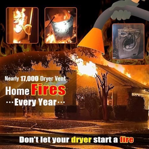 Sealegend 5Pack Dryer Vent Cleaner Kit Vacuum Hose Attachment & Brush Gray - Image 7
