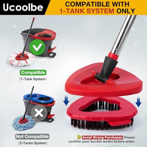 Spin Mop Scrub Brush for O-Cedar EasyWring 1-Tank Mop Head, Stiff Bristle - Image 2