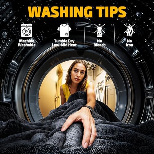 SMINDER 2-Pack 1200 GSM Car Drying Towels – Microfiber Towels - Image 6