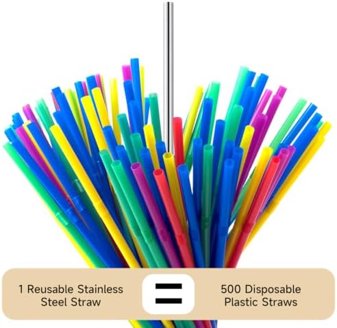 6Pcs Reusable Straws 12in Stainless Steel Straws - Image 6