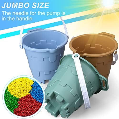 Jumbo Avocado Castle Model Beach Gear 7" Large Sand Buckets Pails Beach Water - Image 5