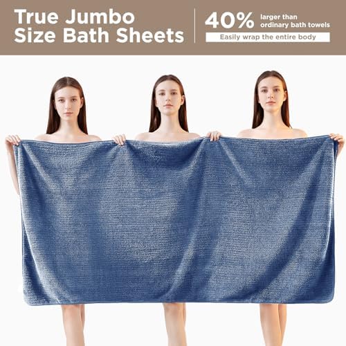 8 Piece Bath Towels Set, 2 Oversized 35 * 70 in Bath, 2 Hand, 4 Wash - Image 3