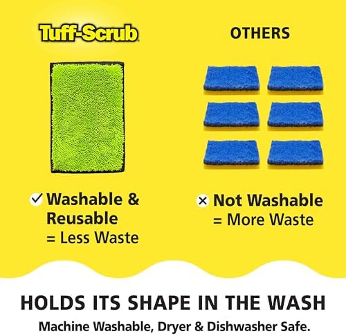 Fresh Tuff-Scrub, Microfiber, Non-Scratch, Dual-Sided, Machine Washable - Image 5
