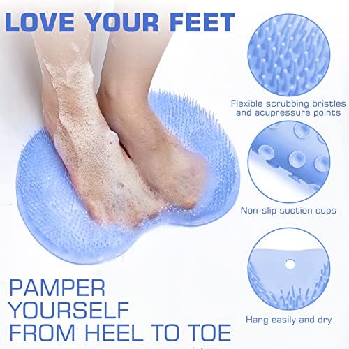 Shower Foot Scrubber Mat Back Washer Back Exfoliating Bath Wash Pad Wall - Image 2