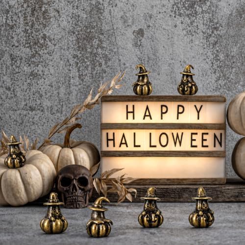 50 Pcs Halloween Mini Ghost Figurines Tiny Brass Color Pumpkin - Image 4