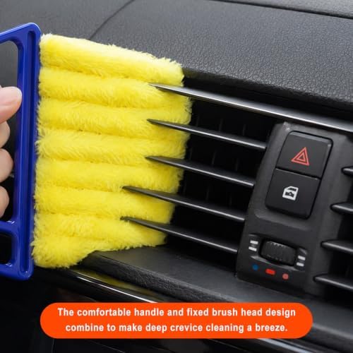 2PCS Blind Cleaner Duster Tool, 7-Finger Handheld Car Air Vent Dusting Cleaner - Image 4