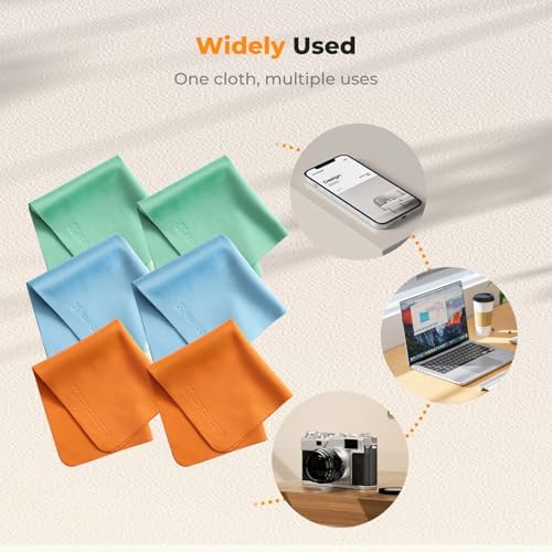 K&F CONCEPT Microfiber Lens Cleaning Cloth X6, Glasses Cleaning, High Density - Image 4