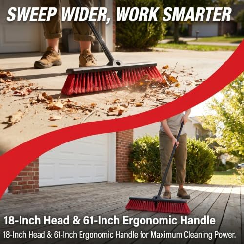 18" Heavy Duty Push Broom - Image 4