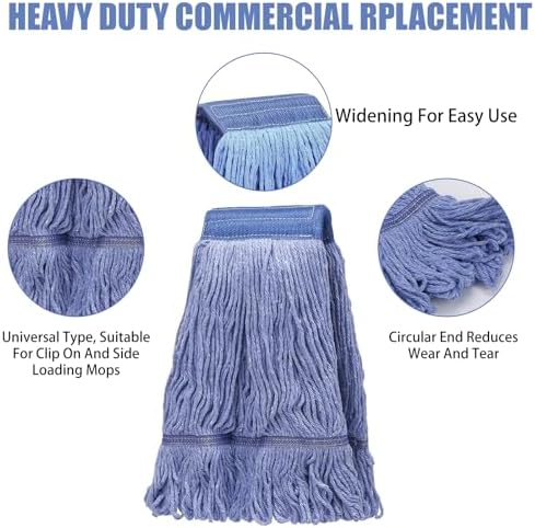 6 Pack Commercial Heavy Duty Mop Head Replacement - Image 4