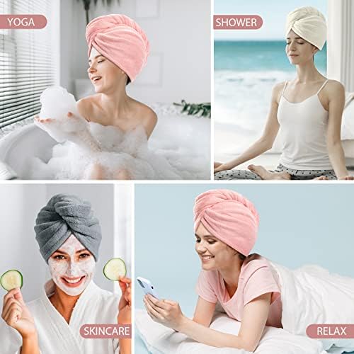 YFONG 3 Pack Microfiber Hair Towels Wrap - Image 6