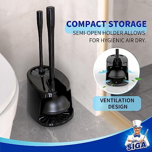 MR.SIGA Premium Toilet Bowl Brush Replacement Head, 2 Pack - Image 6