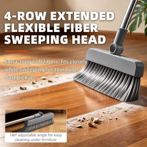 SDSM 4 in 1 Multifunctional Broom and Dustpan Combo Set, Heavy Duty Brooms - Image 6