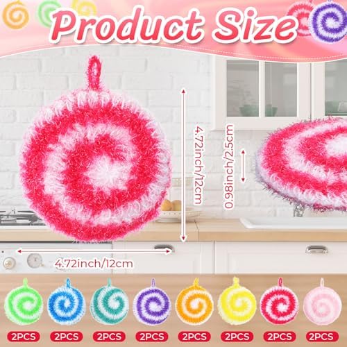 Kenning 12 Pcs Dish Scrubber Non Scratch Dish Washing Scrubbers Reusable - Image 2