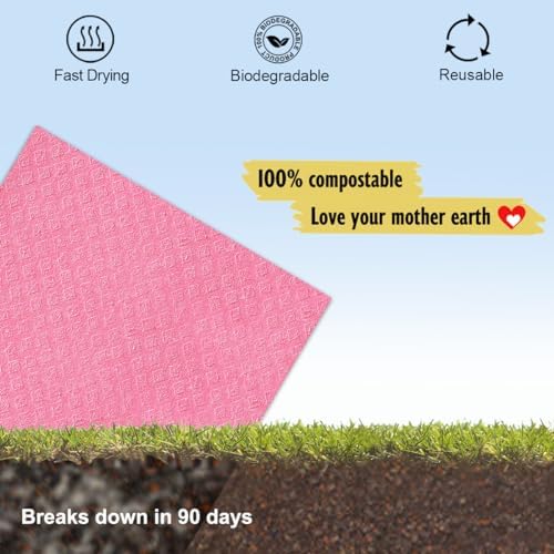 MoLKENE Swedish Dishcloths for Kitchen, 6 Pack Reusable Paper Towels - Image 6