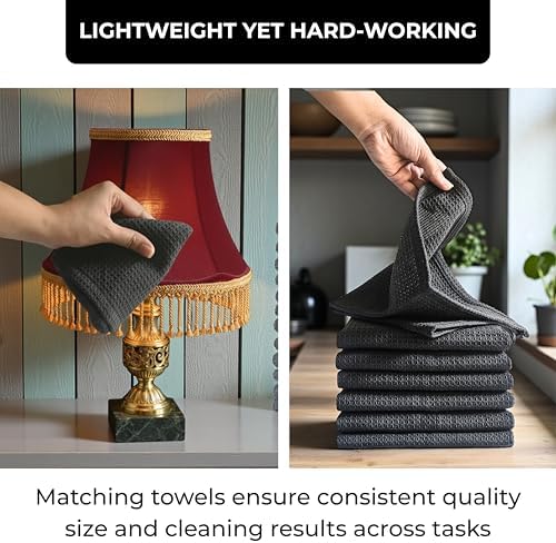 Dark Gray Cotton Cleaning Rags For Housekeeping - Image 6
