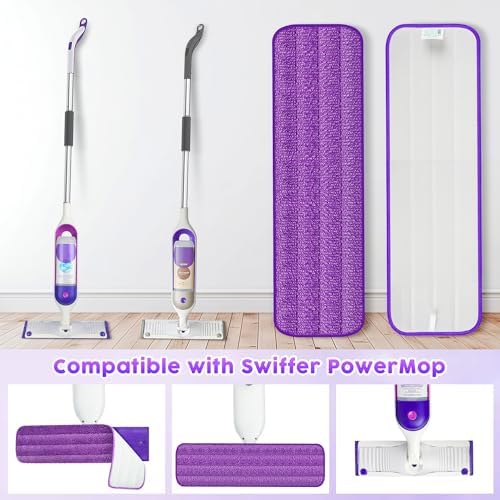 Reusable Mop Pads for Swiffer PowerMop, Mop Refills for Multi-Surface Floor - Image 2