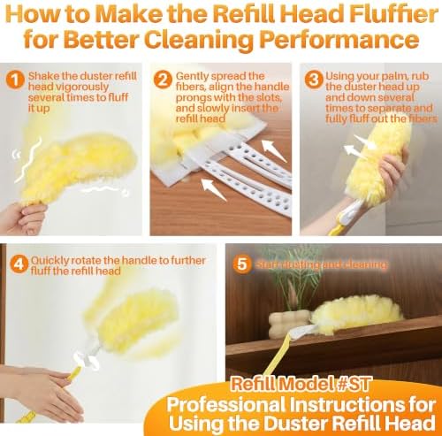JOYMOOP Scented Telescopic Duster kit, 3FT Extendable Handle + 48 Yellow Refills - Image 3