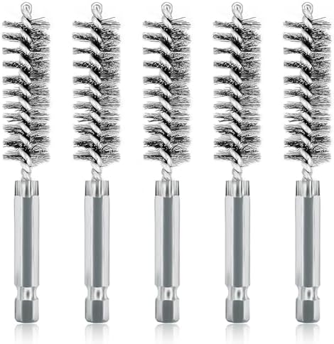 5Pcs 9/16" Stainless Steel Wire Bore Brush by ASNOMY
