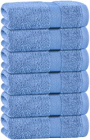 White Classic Light Blue Hand Towels by WhiteClassic