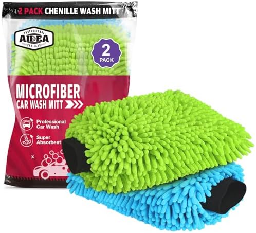 AIDEA Car Wash Mitt Microfiber, Car Wash Brush, 7.12''X10.14'' by AIDEAHOME
