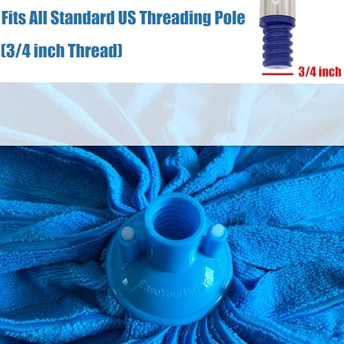 EaseYourDay Microfiber Mop Head Refill, Fits Standard US Screw-On Thread-1 - Image 5