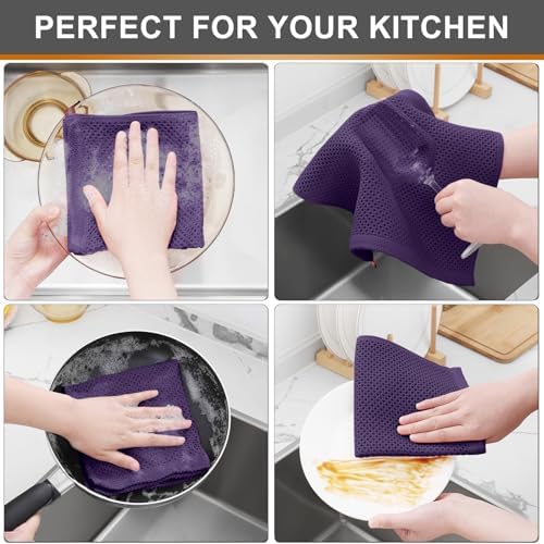 Kitinjoy 100% Cotton Waffle 6-Pack Kitchen Towels - Image 5