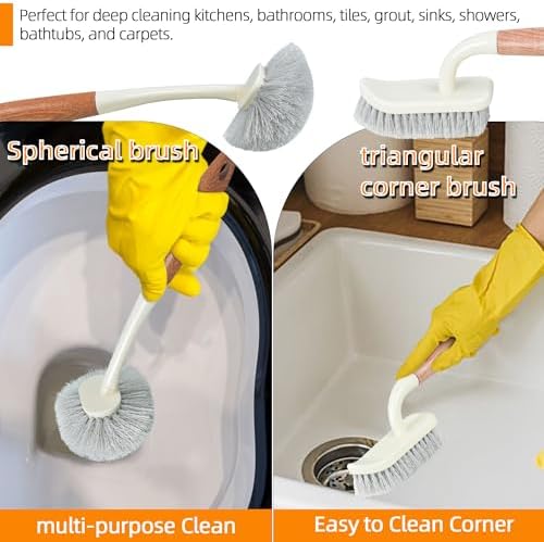 5-Pack Heavy Duty Scrub Brushes Set - Image 4