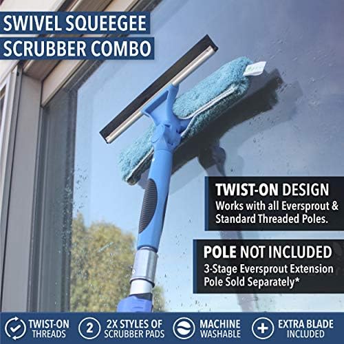 EVERSPROUT Swivel Squeegee & Microfiber Window Scrubber, Attachment Only - Image 5