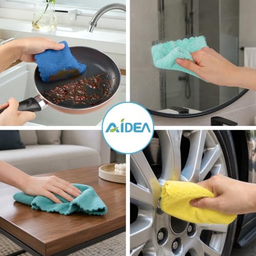 AIDEA Microfiber Cleaning Cloths-20PK, Kitchen Towels 11" x 11" - Image 7