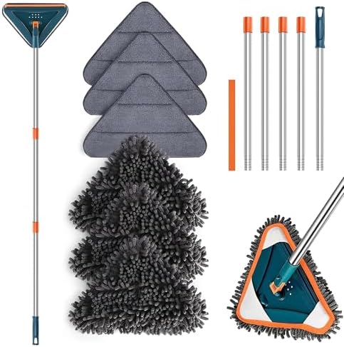 Wall Cleaner Mop with Long Handle, 360° Rotatable Wall Mop, 85“ Baseboard by YourFurnitureExpert
